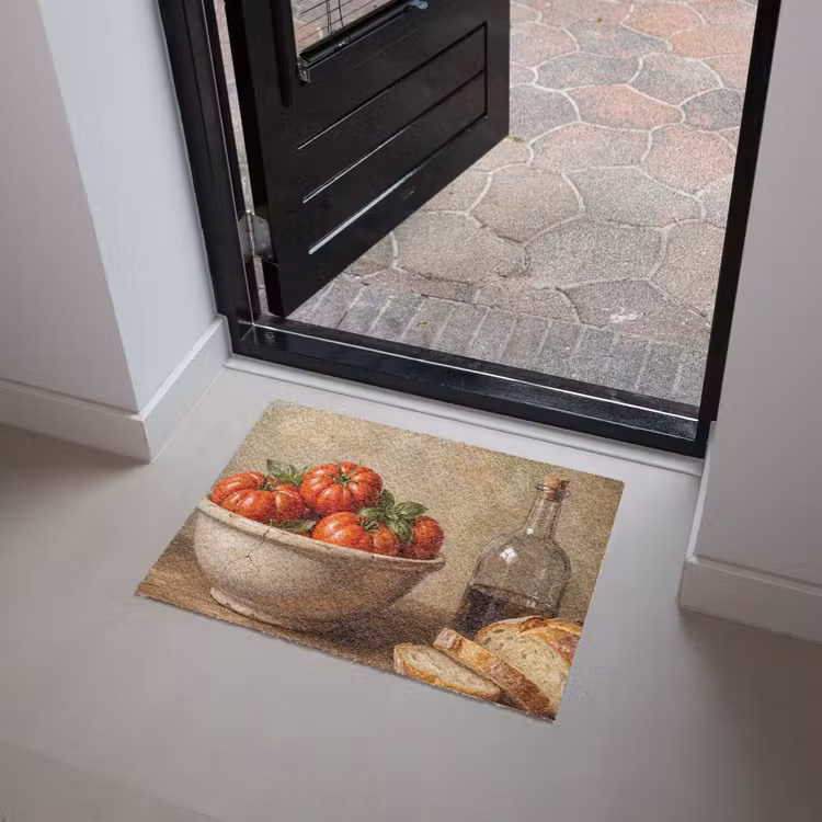Doormat - Tomatoes - Bowl - Food - Tomaten - Kom - Eten Deurmat klein