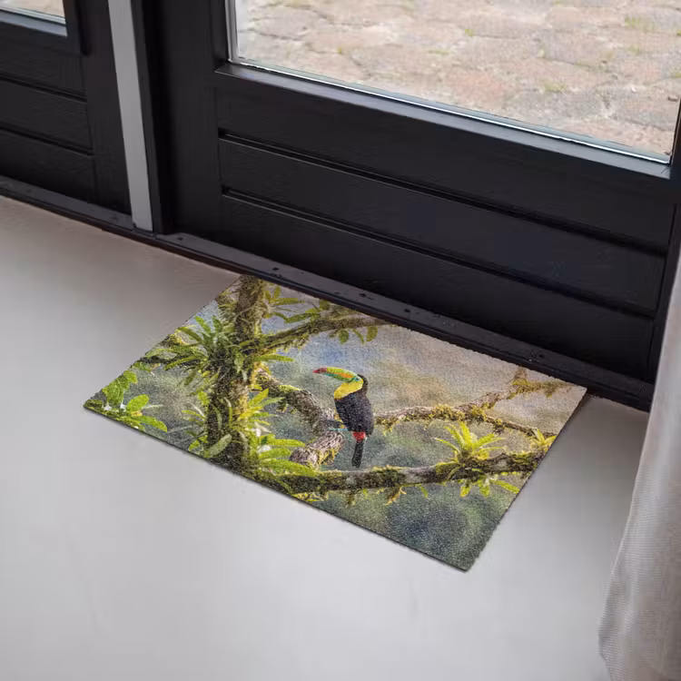 Toekan - Jungle - Natuur - Kleurrijk Deurmat klein -sfeer2