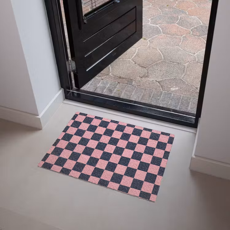 Traditioneel - Patroon - Blauw - Roze Deurmat klein 898 -sfeer5