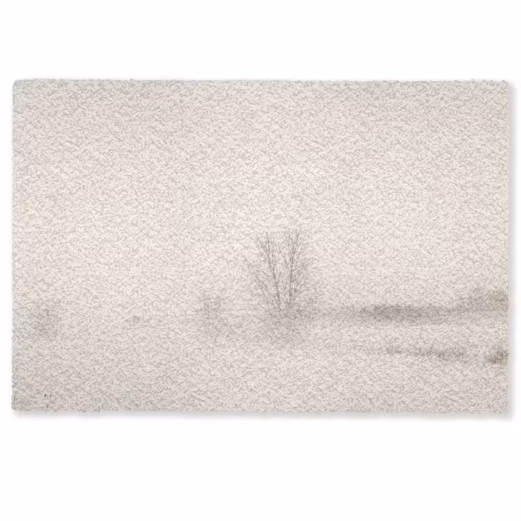 Boom - Mist - Sneeuw - Winter - Minimalistisch Deurmat klein -zkaufland3d