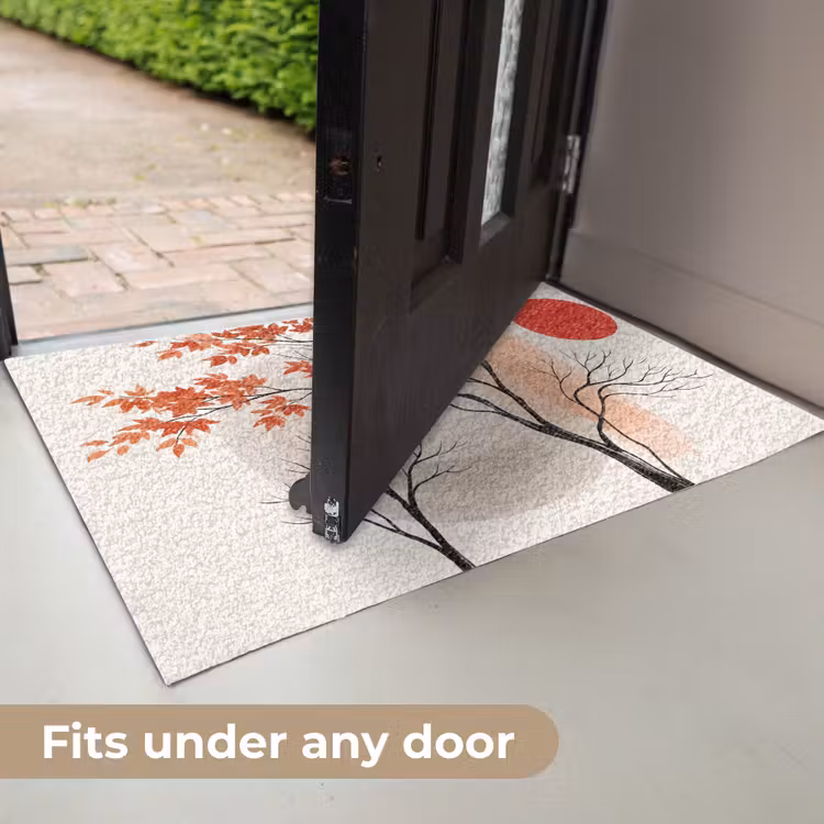 Doormat - Tree - Red - Abstract - Boom - Rood - Abstract Deurmat klein