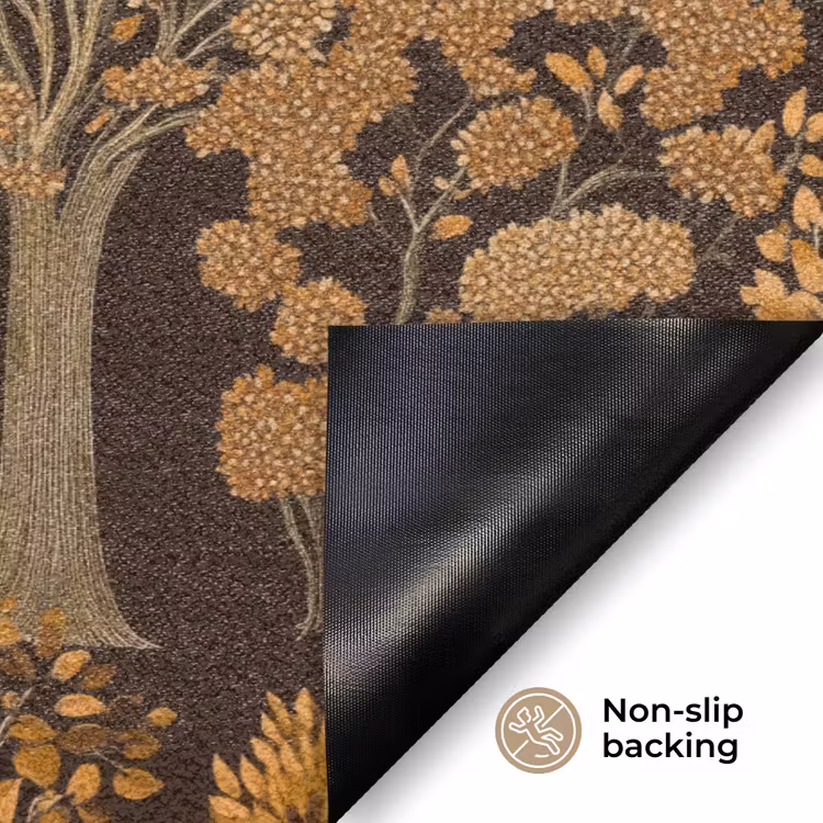 Bomen - Patroon - Bruin Deurmat klein 898 -antislip_EN