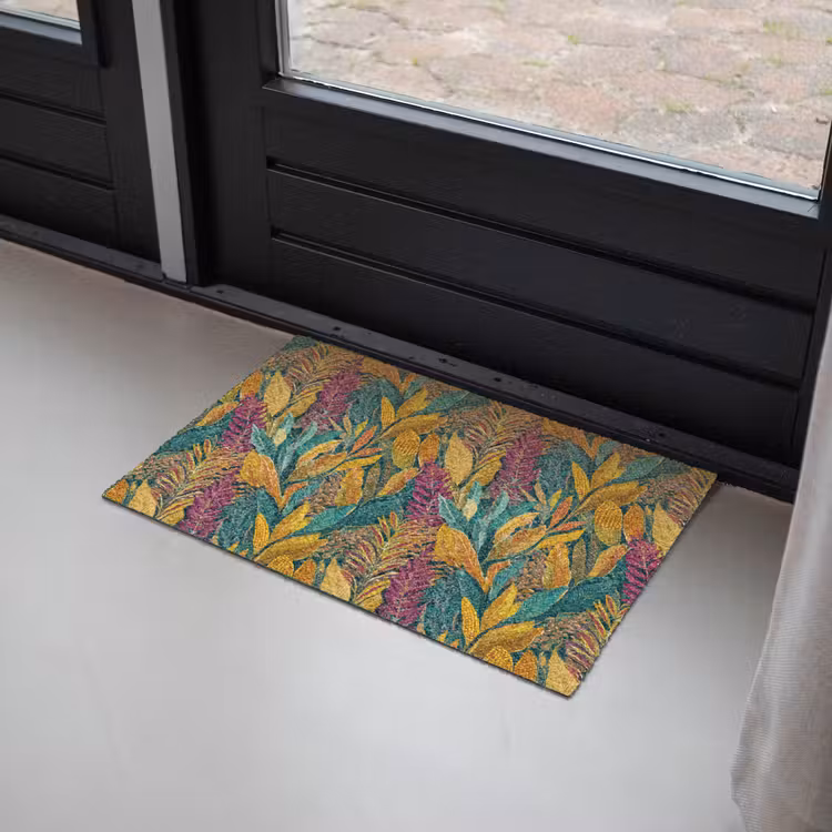 Tropische - Botanisch - Patroon - Kleurrijk - Exotisch Deurmat klein 898 -sfeer2