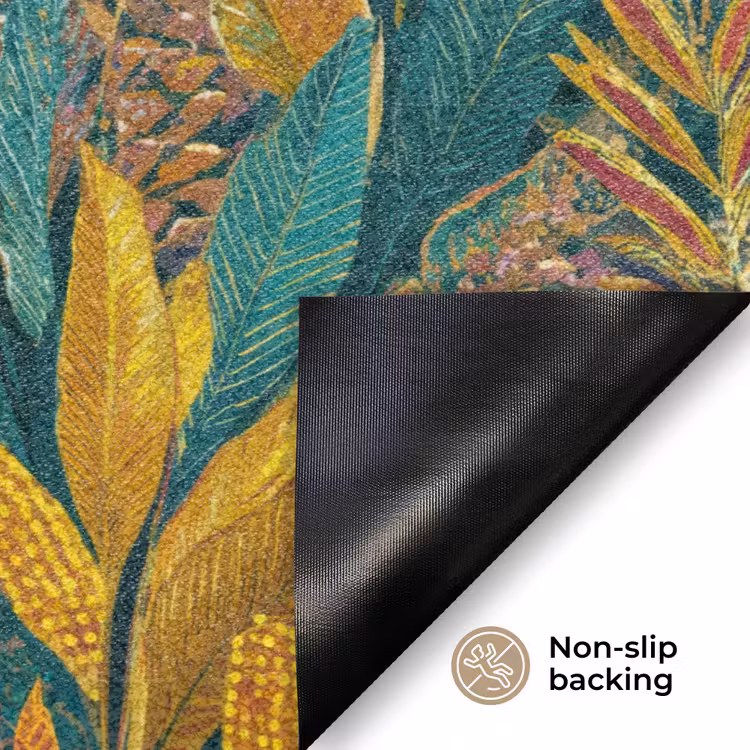 Tropische - Botanisch - Patroon - Kleurrijk - Exotisch Deurmat klein 898 -antislip_EN