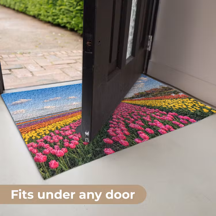 Tulpen - Holland - Molen - Kleurrijk Deurmat klein -USP_EN