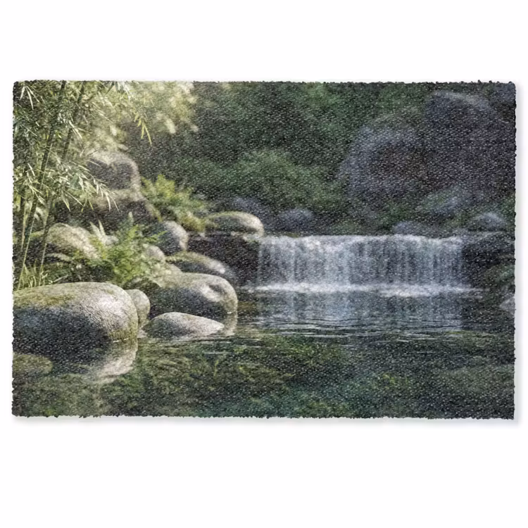 Beek - Waterval - Natuur - Groen Deurmat klein -zkaufland3d