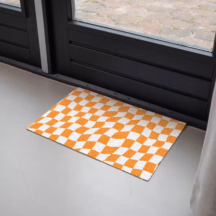 Golvend - Patroon - Oranje Deurmat klein 898 -sfeer2