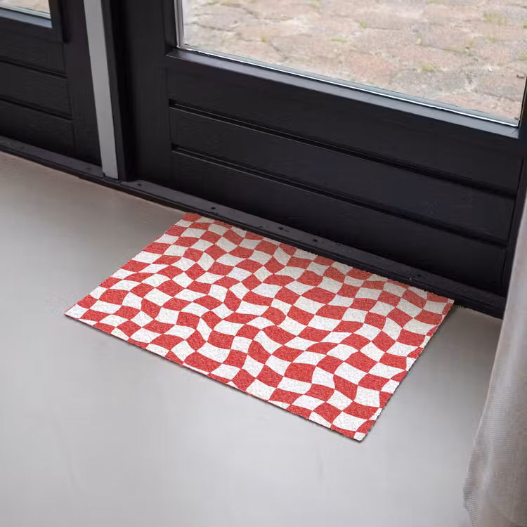 Golvend - Patroon - Rood Deurmat klein 898 -sfeer2