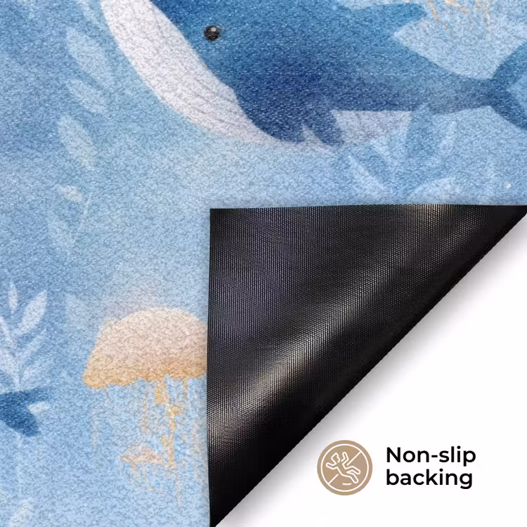 Walvissen - Oceaan - Blauw Deurmat klein 898 -antislip_EN