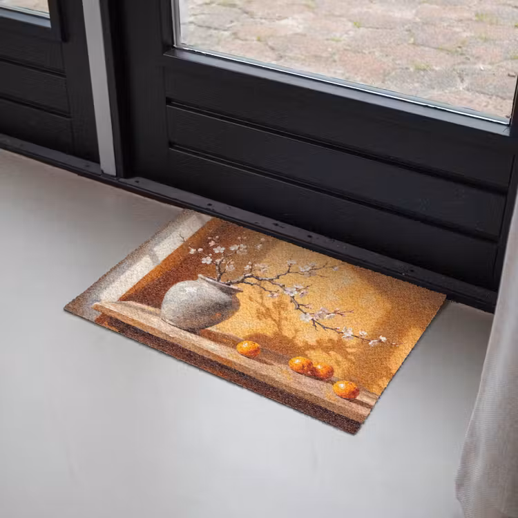 Doormat - White Flowers - Still Life - Witte bloemen - Stilleven Deurmat klein