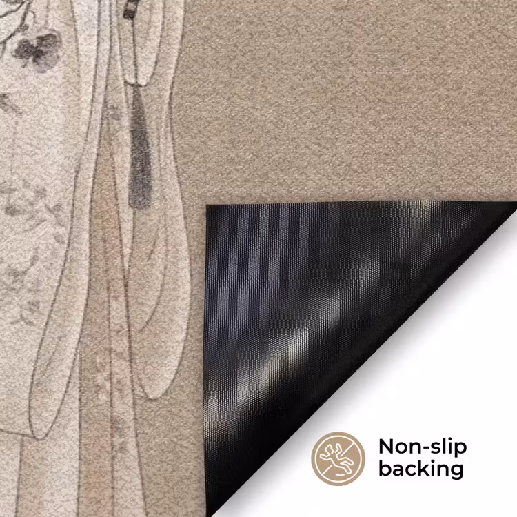Vrouw - Azië - Kunst - Beige Deurmat klein -antislip_EN