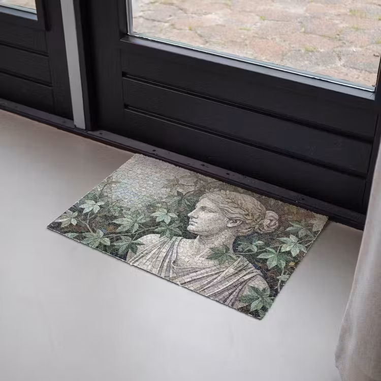 Vrouw - Klassiek - Mozaiëk - Natuur - Groen Deurmat klein -sfeer2