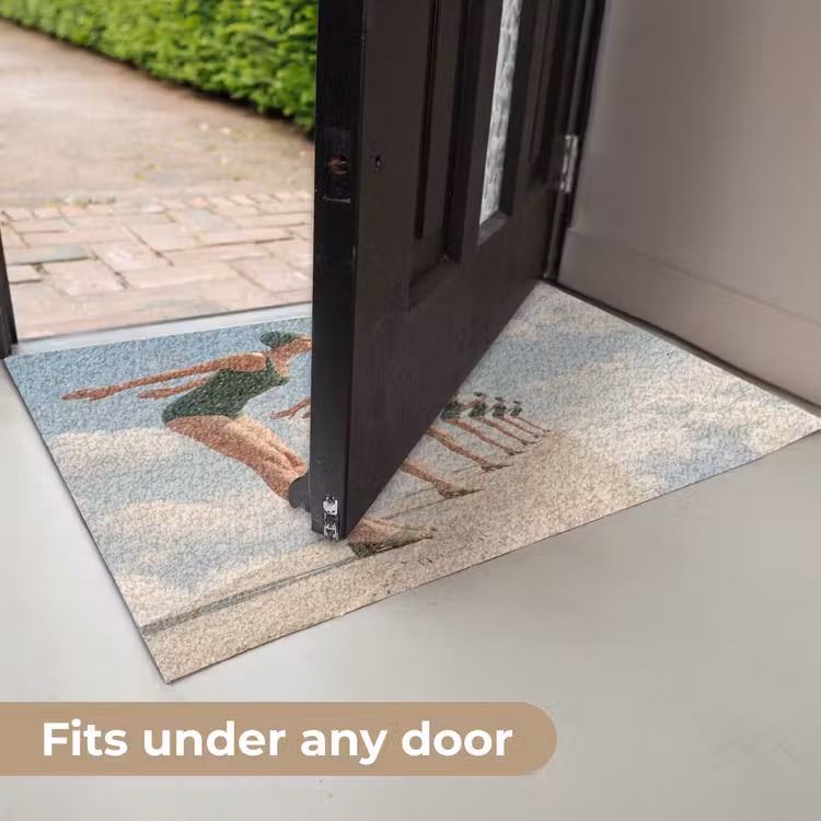 Doormat - Women - Diving Pose - Clouds - Vrouwen - Duikhouding - Wolken Deurmat klein