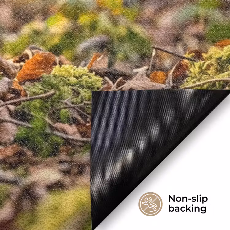 Houtsnip - Bos - Bladeren - Herfst - Gecamoufleerd Deurmat klein -antislip_EN