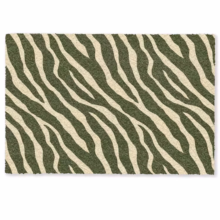 Zebra - Patroon - Groen Deurmat klein 898 -zkaufland3d