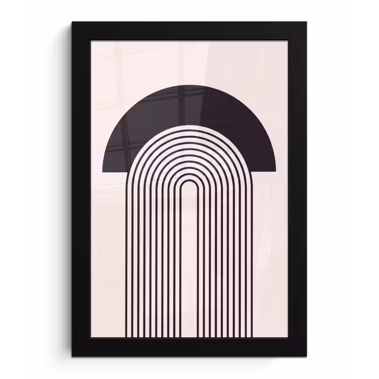 Framed Prints - Abstract - Arch - Modern - Abstract - Boog - Modern fotolijst zwart zonder passe partout klein