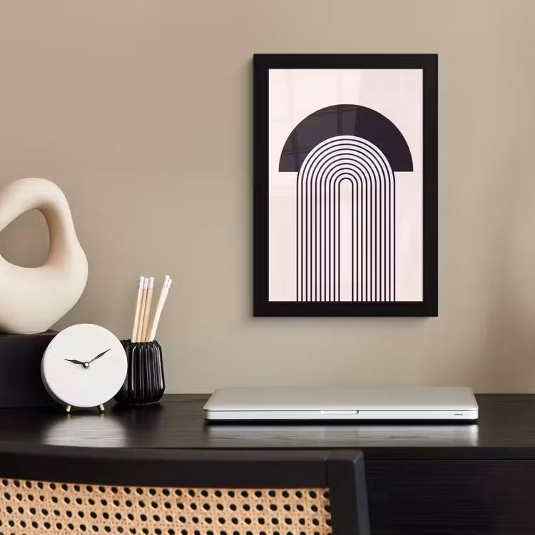 Framed Prints - Abstract - Arch - Modern - Abstract - Boog - Modern fotolijst zwart zonder passe partout klein