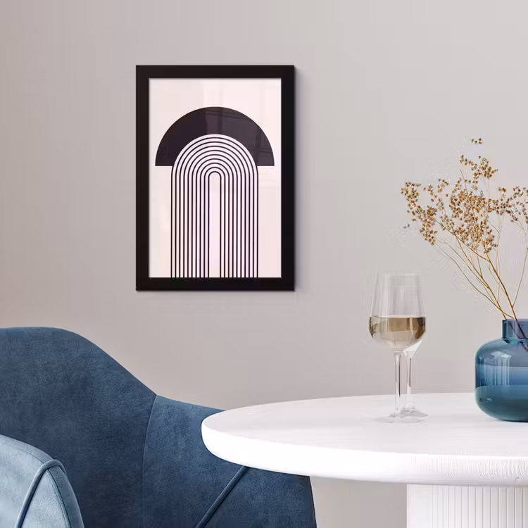 Framed Prints - Abstract - Arch - Modern - Abstract - Boog - Modern fotolijst zwart zonder passe partout klein