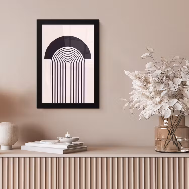 Framed Prints - Abstract - Arch - Modern - Abstract - Boog - Modern fotolijst zwart zonder passe partout klein