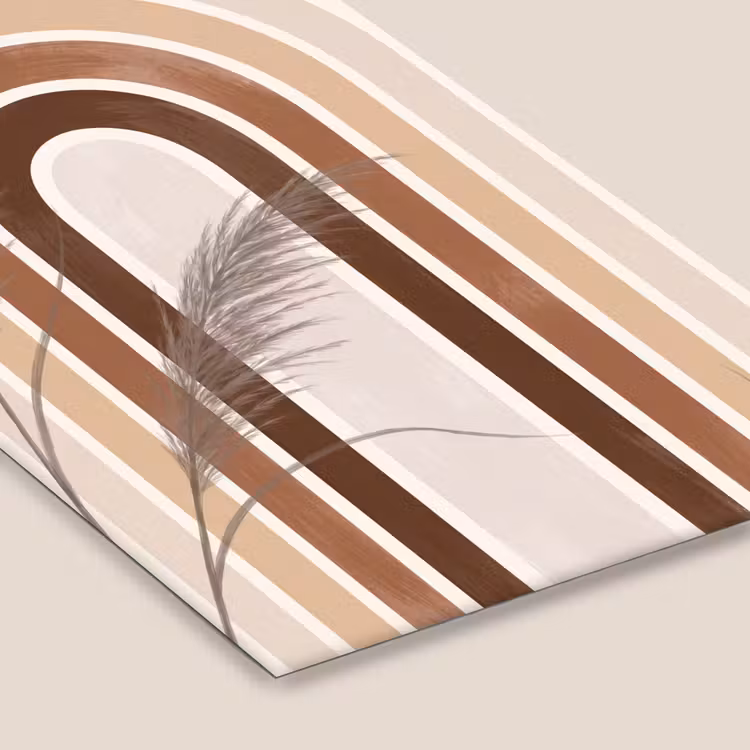 Abstract - Bogen - Plant - Boho - Beige fotolijst zwart zonder passe partout klein -zsfeer6