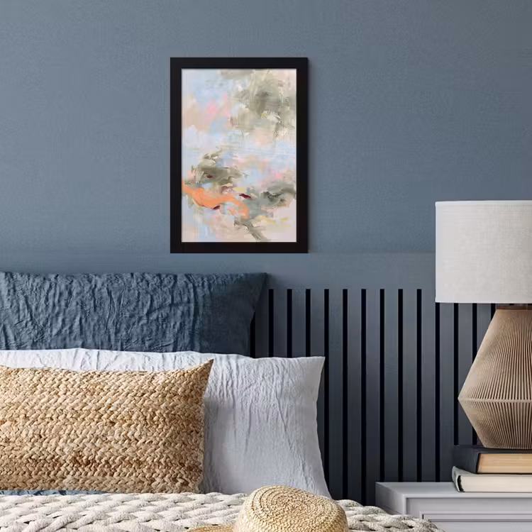 Abstract - Borstelstreken - Kunst - Modern - Pastel fotolijst zwart zonder passe partout klein -sfeer3