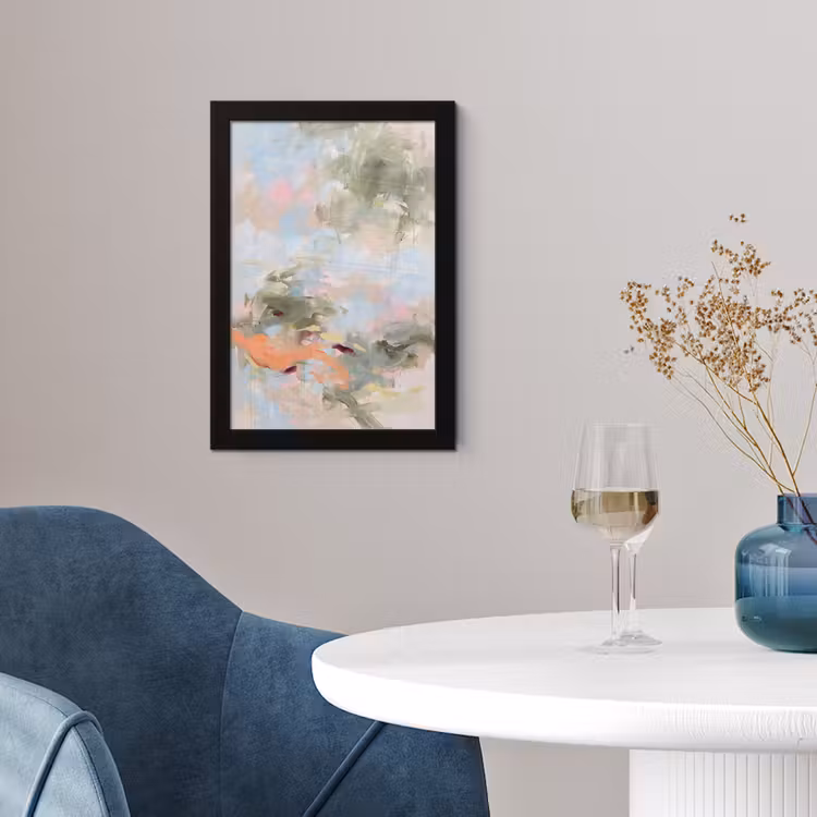Abstract - Borstelstreken - Kunst - Modern - Pastel fotolijst zwart zonder passe partout klein -sfeer4