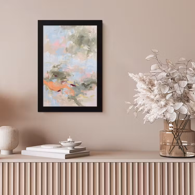 Abstract - Borstelstreken - Kunst - Modern - Pastel fotolijst zwart zonder passe partout klein -sfeer5