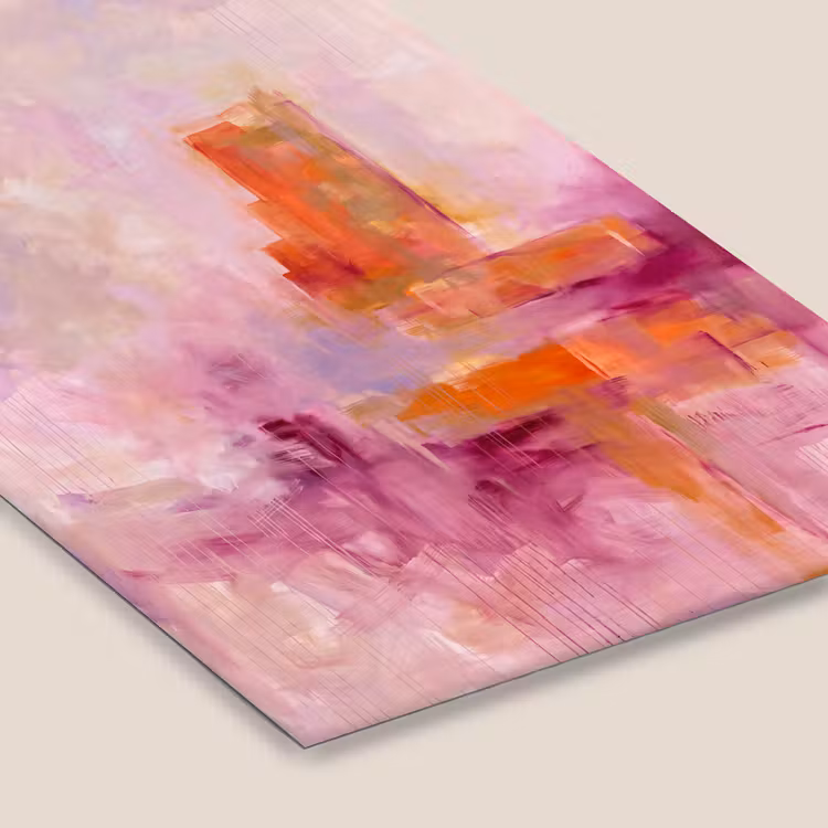 Abstract - Borstelstreken - Kunst - Paars - Goud fotolijst zwart zonder passe partout klein -zsfeer6
