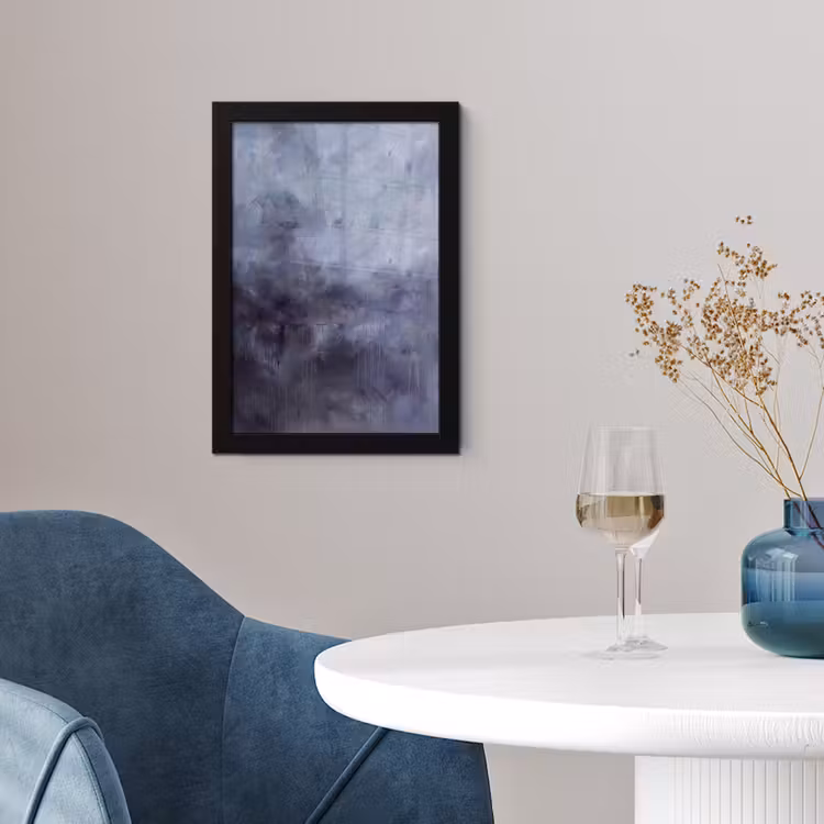 Abstract - Kwaststreken - Modern - Kunst - Grijs fotolijst zwart zonder passe partout klein -sfeer4