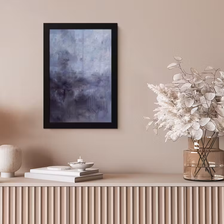 Abstract - Kwaststreken - Modern - Kunst - Grijs fotolijst zwart zonder passe partout klein -sfeer5