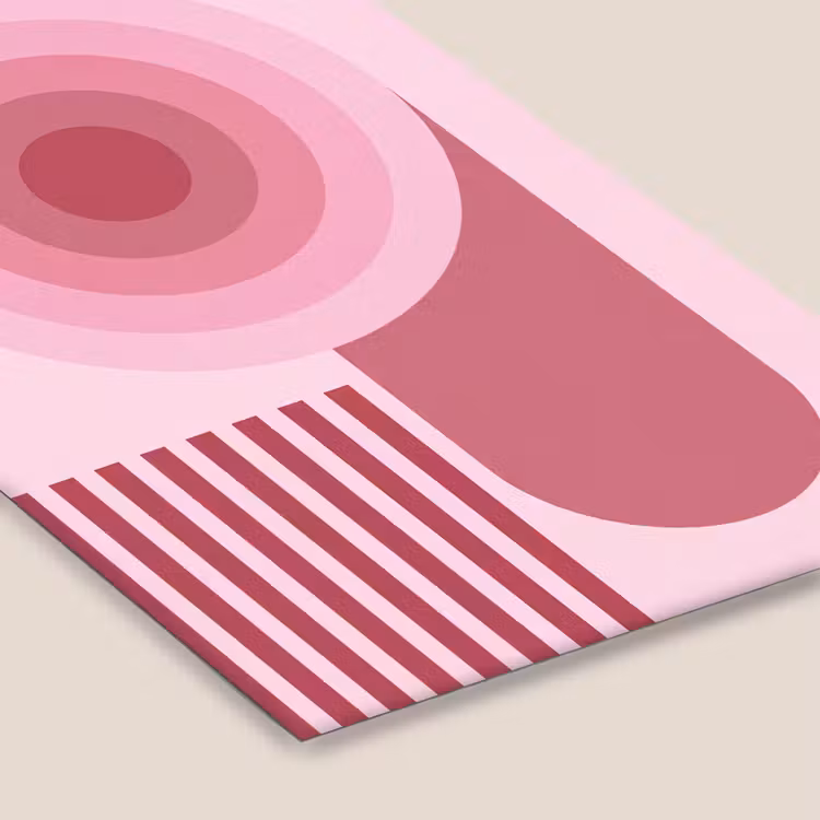 Abstract - Cirkels - Strepen - Modern - Roze fotolijst zwart zonder passe partout klein -zsfeer6
