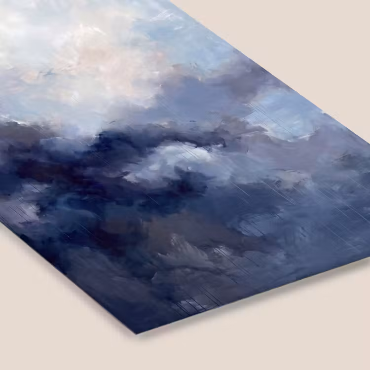 Abstract - Wolken - Modern - Blauw - Kunst fotolijst zwart zonder passe partout klein -zsfeer6