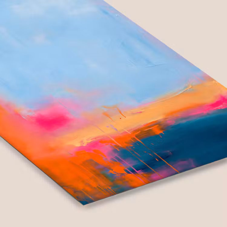 Abstract - Kleurvlakken - Modern - Oranje - Blauw fotolijst zwart zonder passe partout klein -zsfeer6