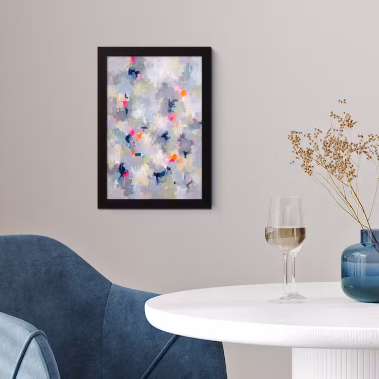 Abstract - Kleurrijk - Modern - Kunst fotolijst zwart zonder passe partout klein -sfeer4