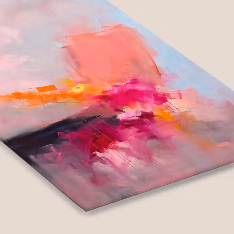 Abstract - Kleurrijk - Modern - Roze fotolijst zwart zonder passe partout klein -zsfeer6