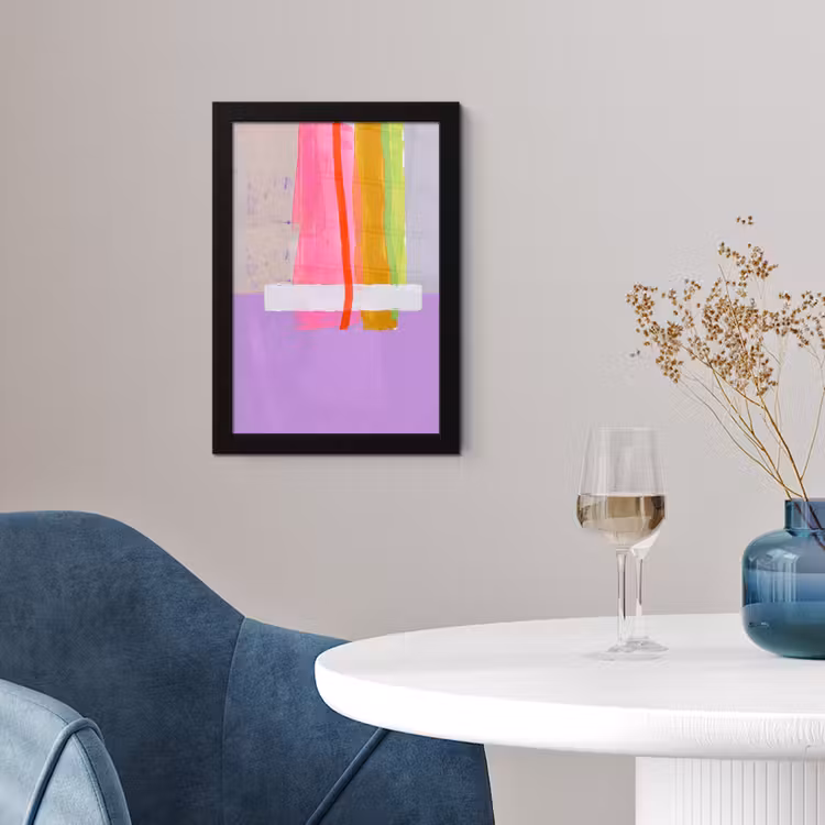 Abstract - Kleurrijk - Vormen - Modern - Kunst fotolijst zwart zonder passe partout klein -sfeer4