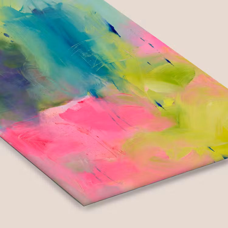 Abstract - Kleuren - Modern - Groen - Roze fotolijst zwart zonder passe partout klein -zsfeer6