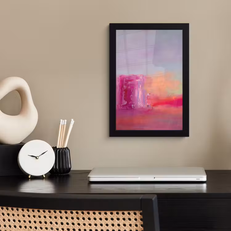 Abstract - Kleuren - Modern - Roze fotolijst zwart zonder passe partout klein -sfeer1