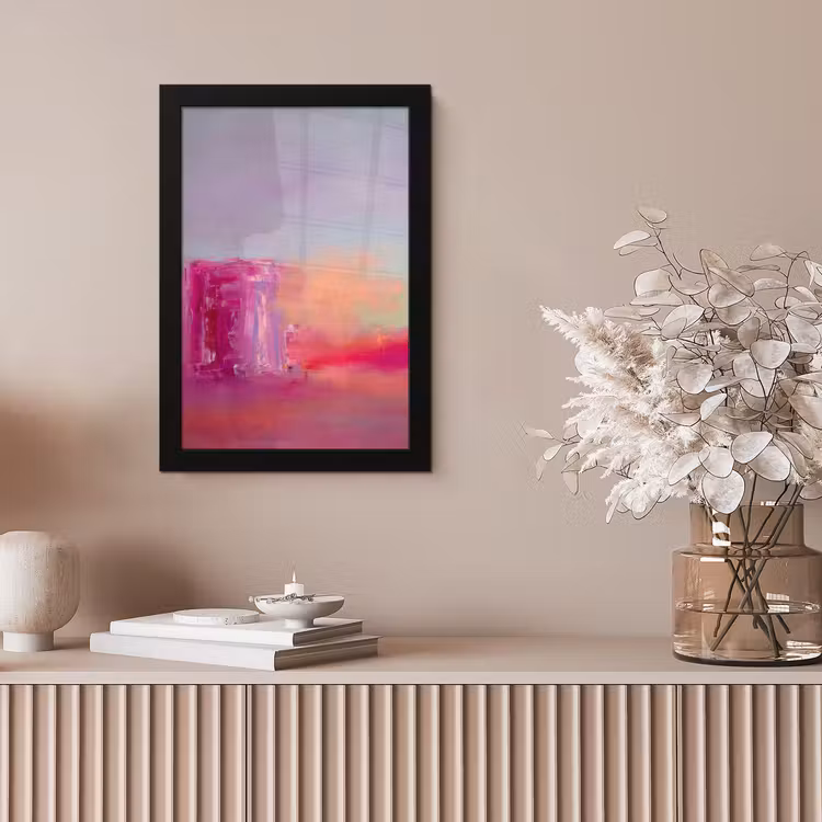 Abstract - Kleuren - Modern - Roze fotolijst zwart zonder passe partout klein -sfeer5