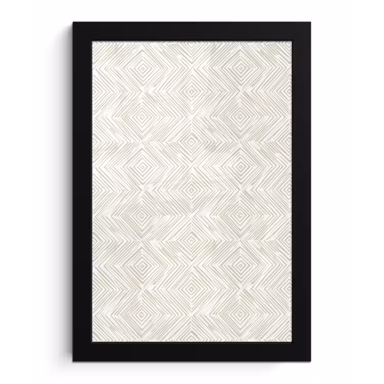 Abstract - Ruiten - Beige fotolijst zwart zonder passe partout klein 224 -3d