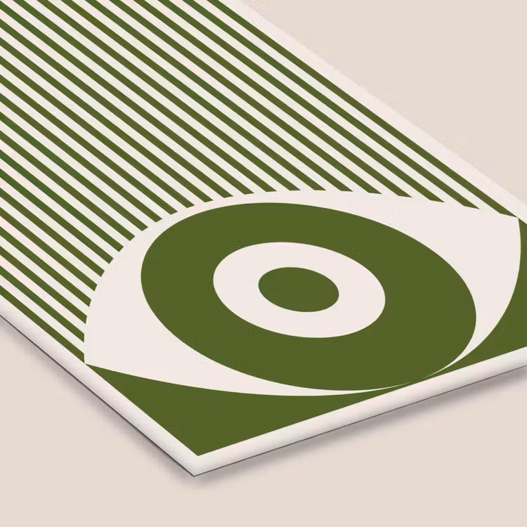 Abstract - Oog - Strepen - Modern - Groen fotolijst zwart zonder passe partout klein -zsfeer6