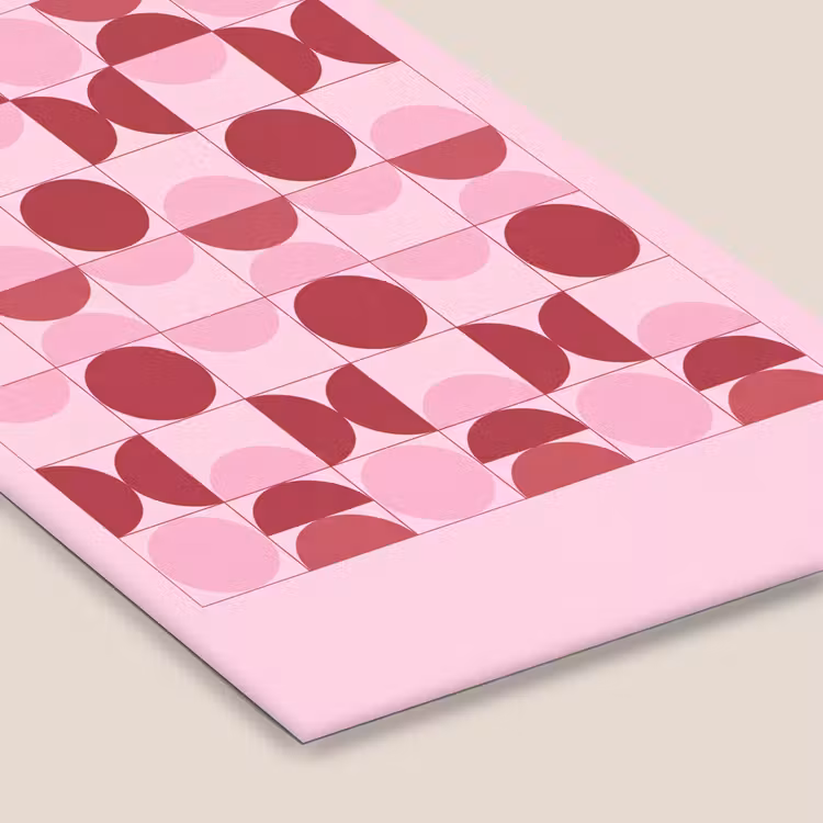 Abstract - Geometrisch - Cirkels - Roze - Modern fotolijst zwart zonder passe partout klein -zsfeer6