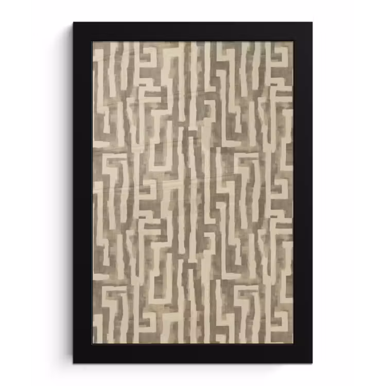 Abstract - Geometrisch - Groen fotolijst zwart zonder passe partout klein 224 -3d