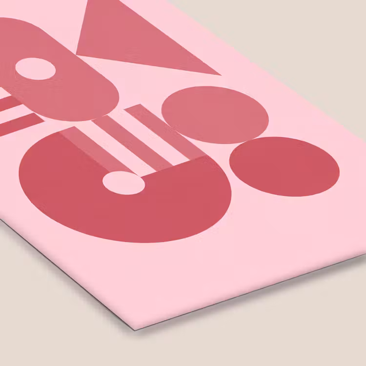 Abstract - Geometrisch - Vormen - Roze fotolijst zwart zonder passe partout klein -zsfeer6
