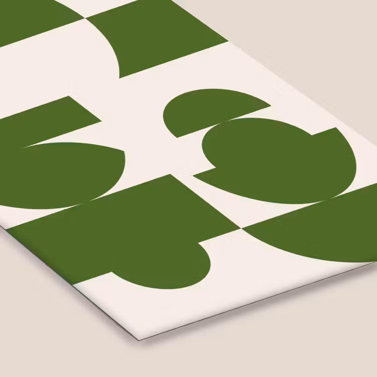 Abstract - Geometrie - Modern - Groen - Wit fotolijst zwart zonder passe partout klein -zsfeer6