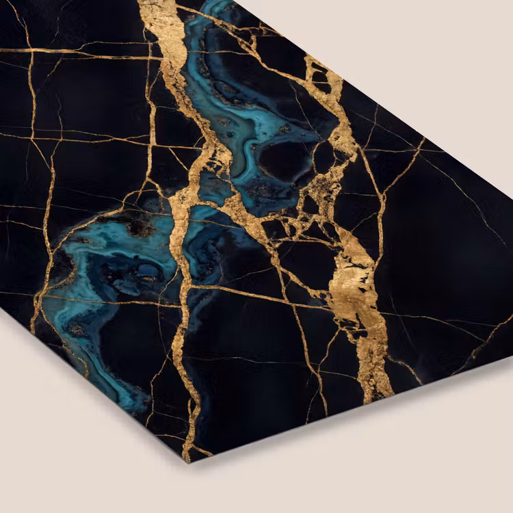 Abstract - Gouden lijnen - Kunst - Modern - Zwart fotolijst zwart zonder passe partout klein -zsfeer6