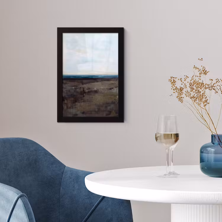 Abstract - Landschap - Horizon - Blauw - Modern fotolijst zwart zonder passe partout klein -sfeer4