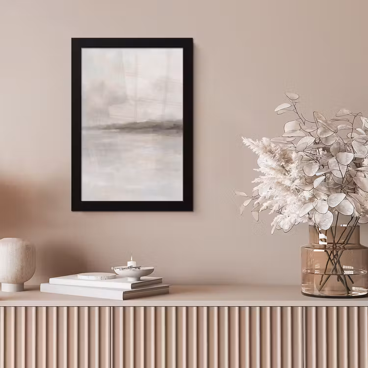 Abstract - Landschap - Nevel - Modern - Grijs fotolijst zwart zonder passe partout klein -sfeer5