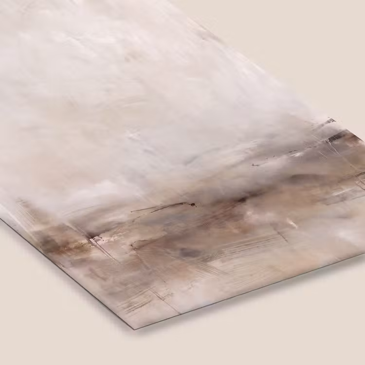 Abstrakt - Landschap - Modern - Beige - Kunst fotolijst zwart zonder passe partout klein -zsfeer6