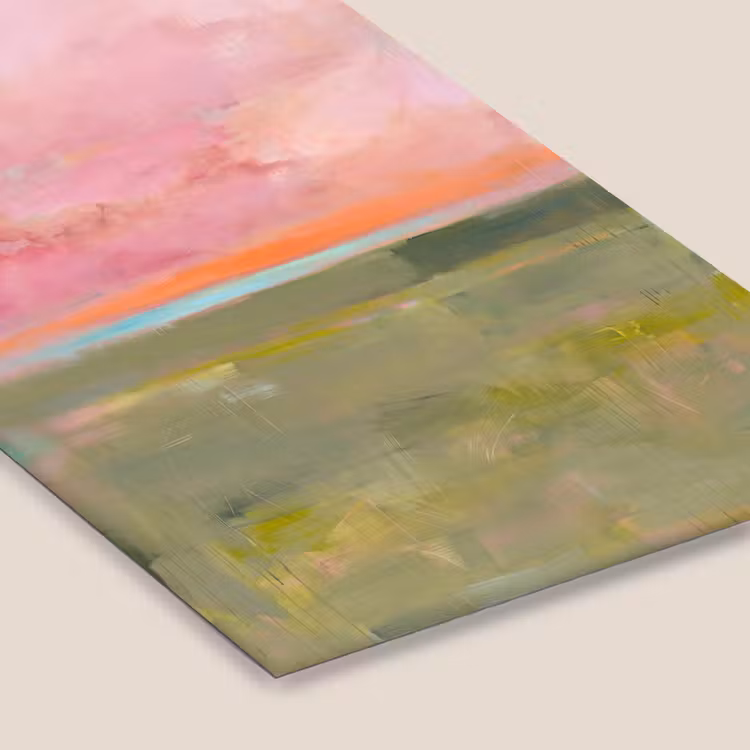 Abstract - Landschap - Modern - Roze - Oranje fotolijst zwart zonder passe partout klein -zsfeer6